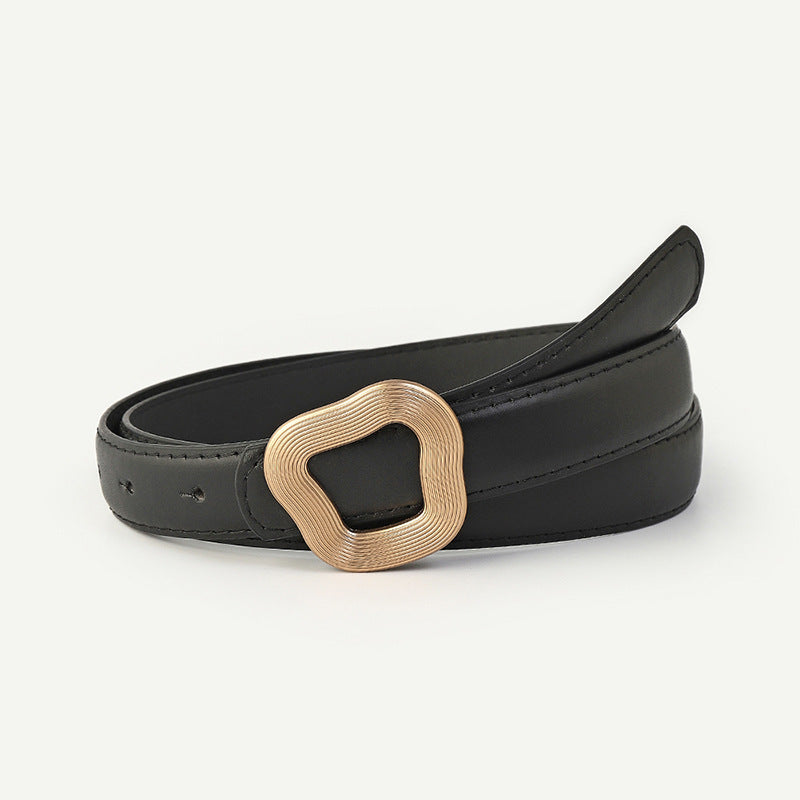Fashion Geometric Press Buckle Belts