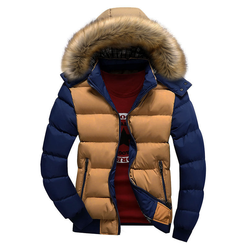 Cotton Hooded Fur Collar Coats