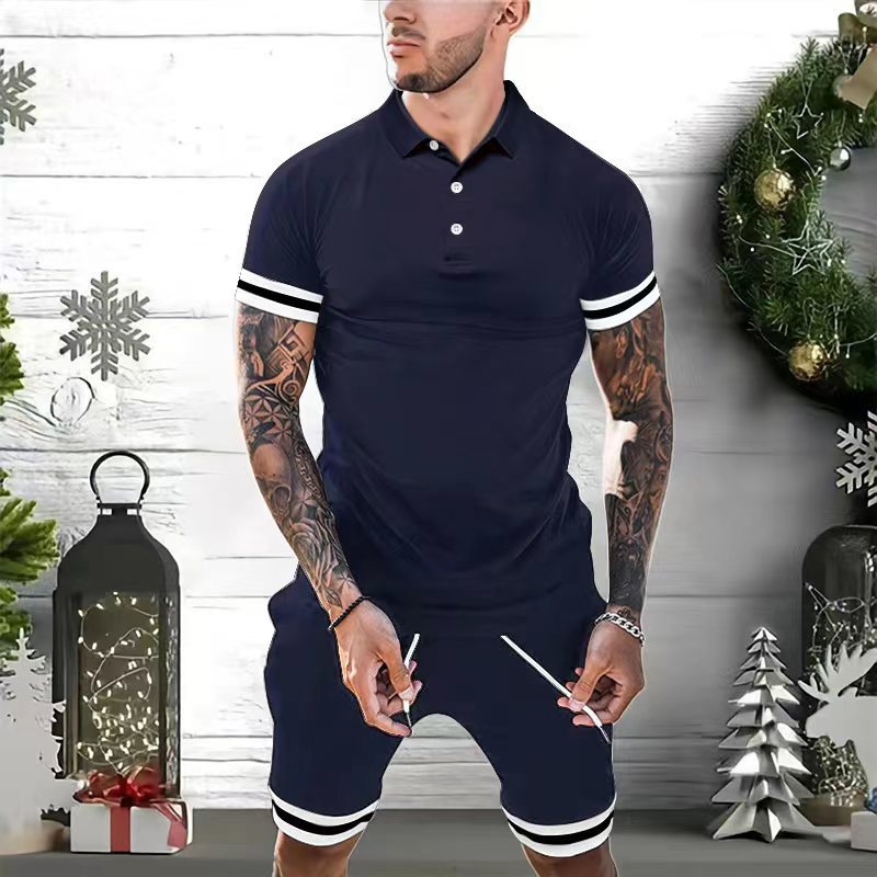 Polo Shirt & Shorts Set Summer Tracksuit