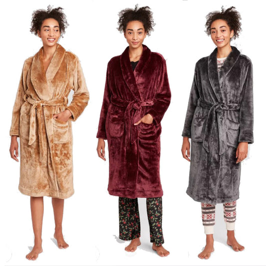 Men's And Women's Mink Fleece Bathrobes