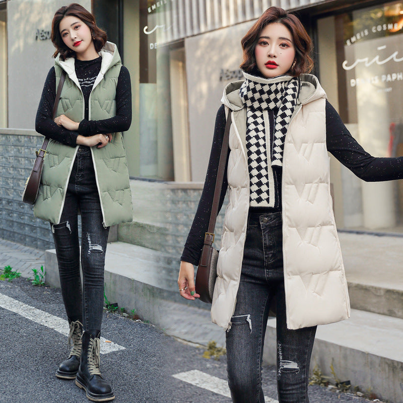 Women's Double-Sided Hooded Bodywarmer Jackets