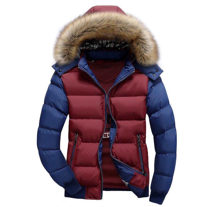 Cotton Hooded Fur Collar Coats