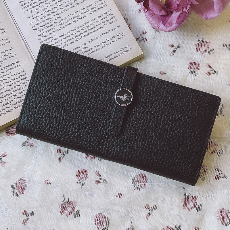 Genuine Leather Luxury Long Hasp Purses
