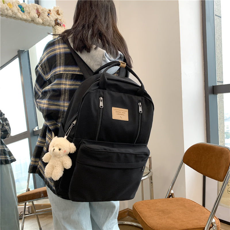 Cool Double Zipper Tote Backpacks