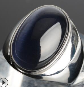 Stainless Steel Titanium Faux Opal Rings