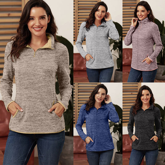 Zip Lapel Sweatshirt