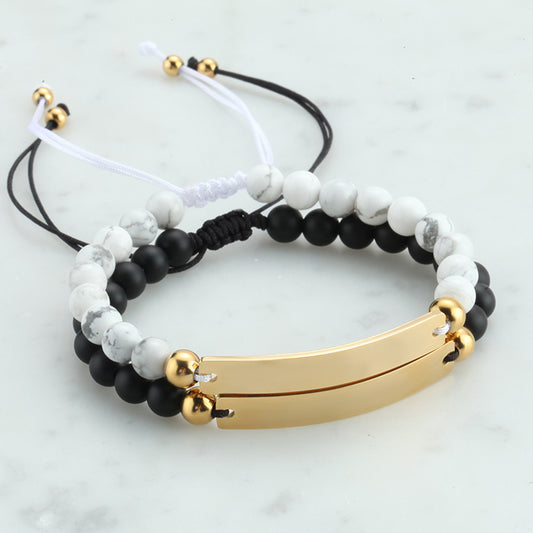 Beaded Adjustable Bar Bracelets
