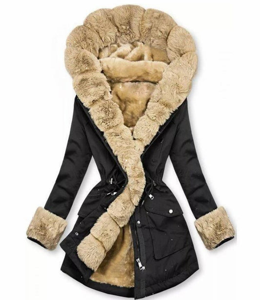 Women's Thermal Fur Collar Hooded Coats