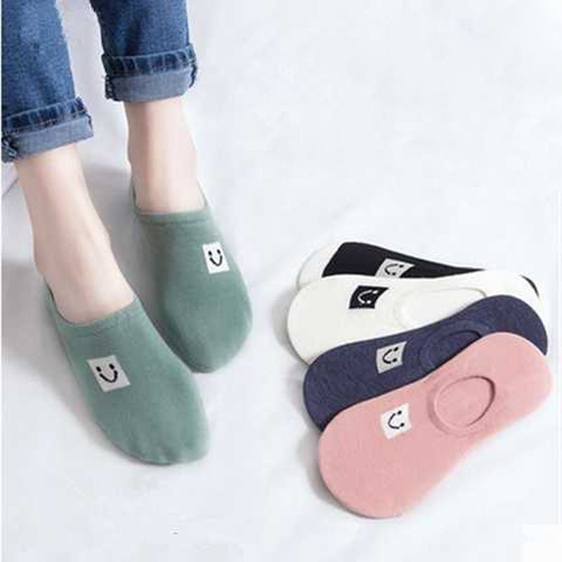 Women's Solid Color Low Cut Boat Socks