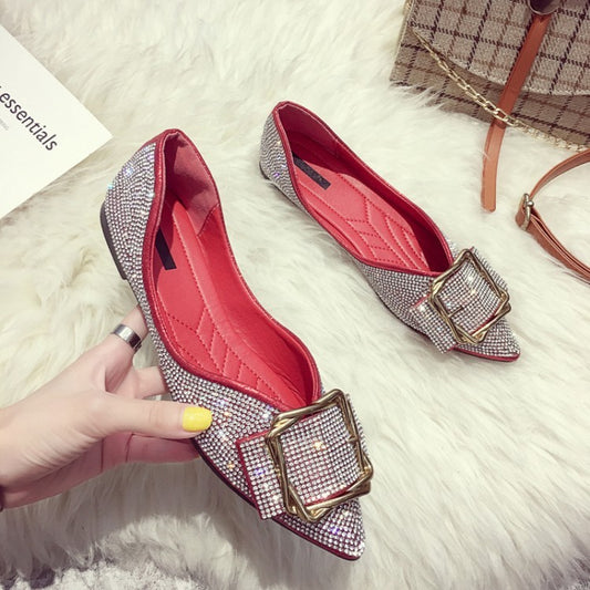 Crystal Pointed Ballet Flats