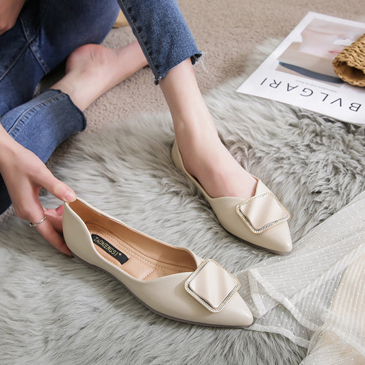 Hollow Pointed Ballet Flats