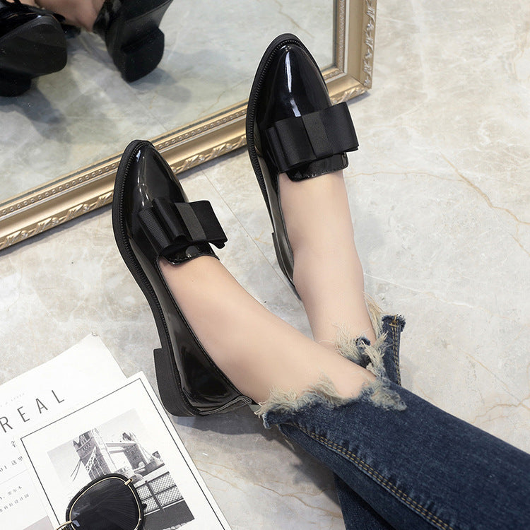 Bowtie Loafer Pointed Ballet Flats