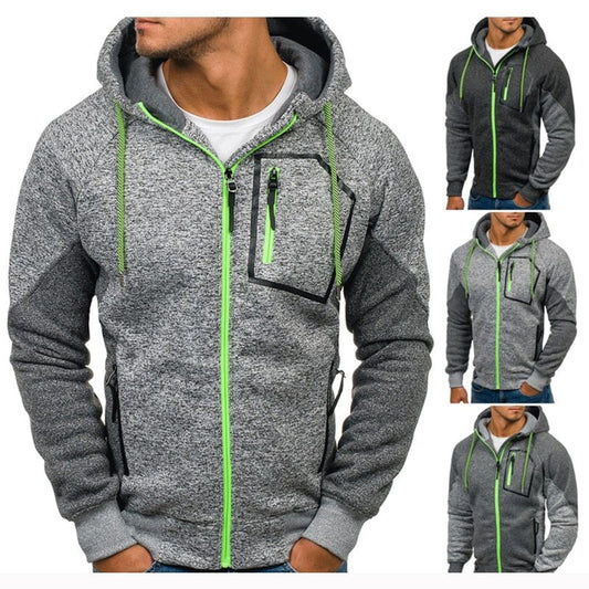 Paneling Long Sleeve Hoodie Jacket
