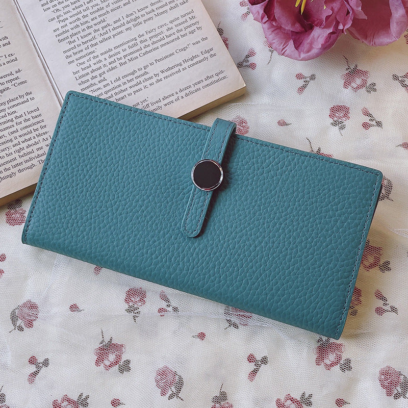 Genuine Leather Luxury Long Hasp Purses