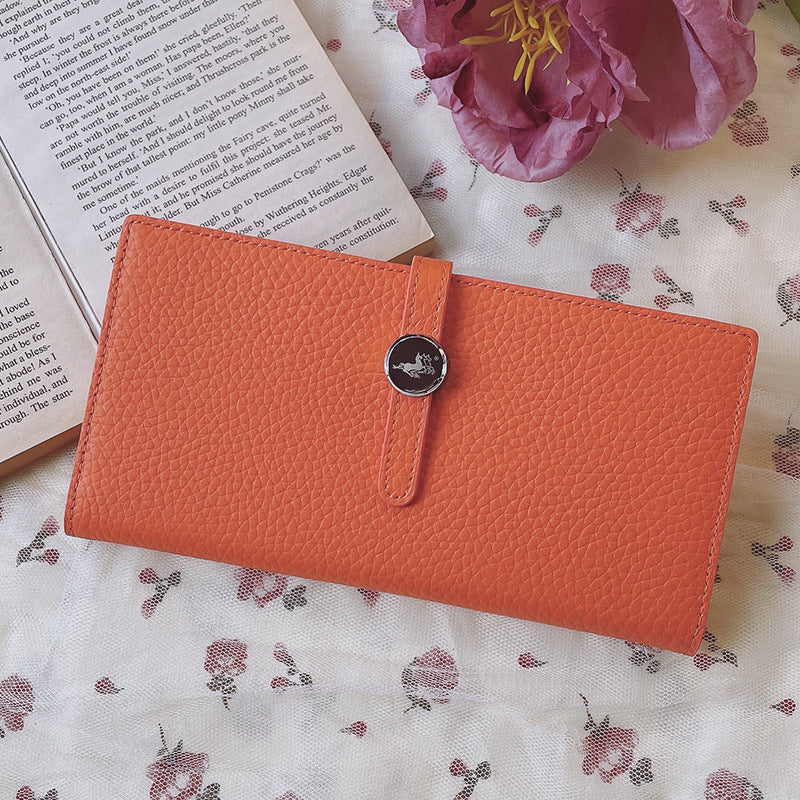 Genuine Leather Luxury Long Hasp Purses