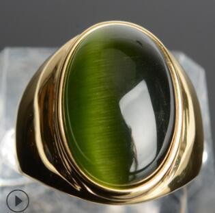 Stainless Steel Titanium Faux Opal Rings