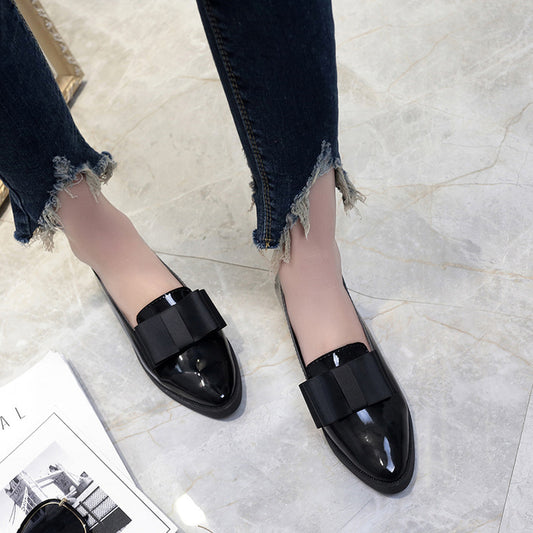 Bowtie Loafer Pointed Ballet Flats