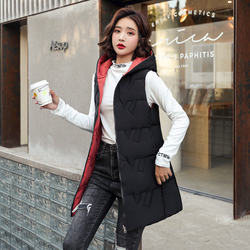 Women's Double-Sided Hooded Bodywarmer Jackets