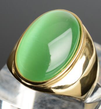 Stainless Steel Titanium Faux Opal Rings