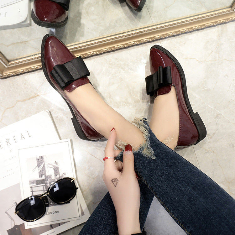 Bowtie Loafer Pointed Ballet Flats