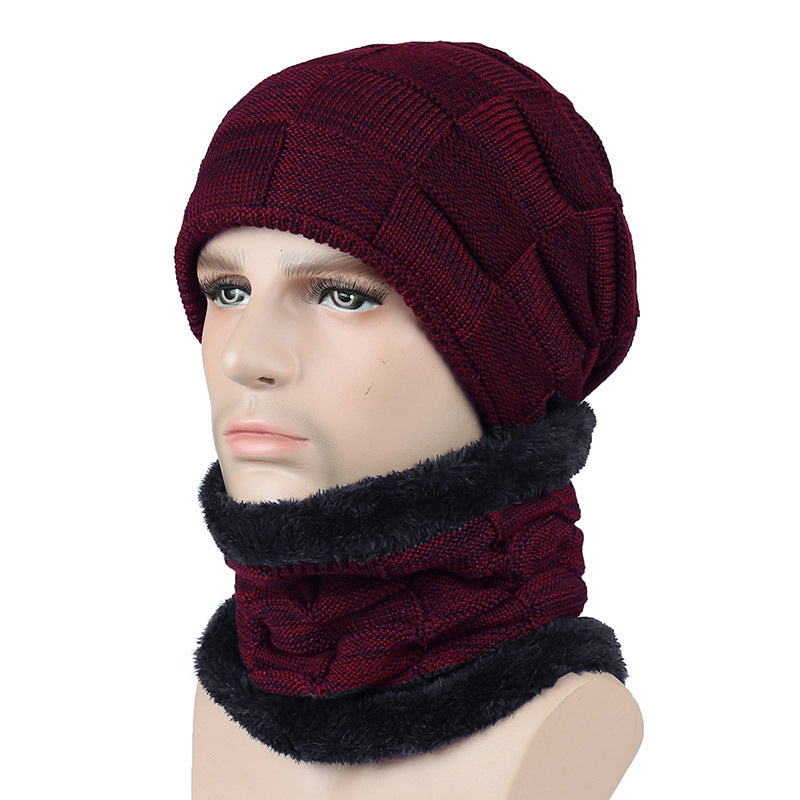 Square Plaid Fleece Beanie Hats