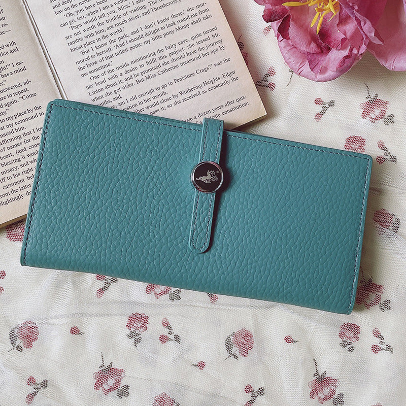 Genuine Leather Luxury Long Hasp Purses