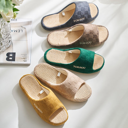 Yorgou Linen Slippers