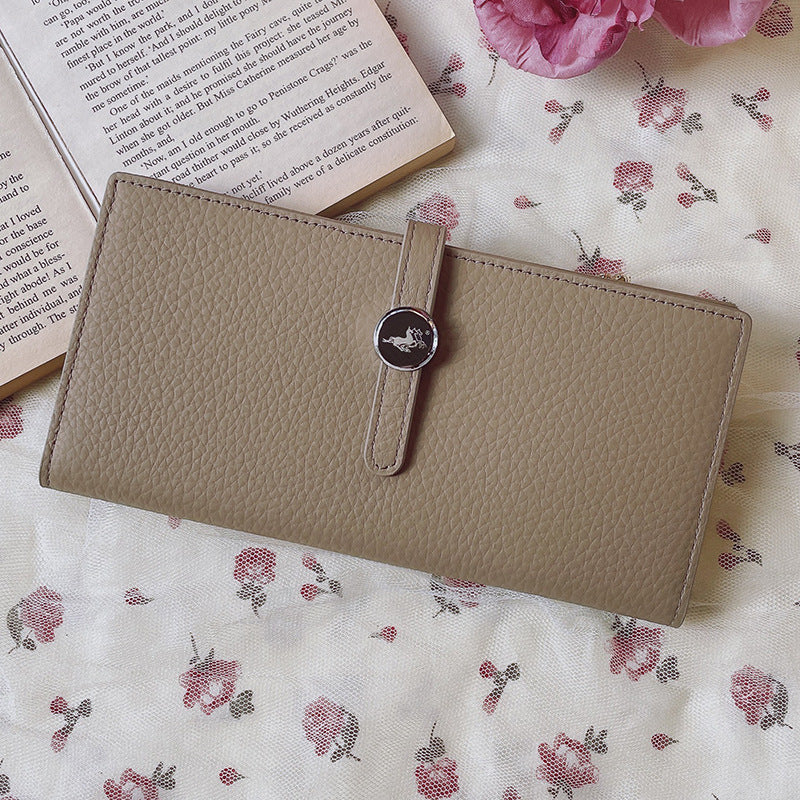 Genuine Leather Luxury Long Hasp Purses