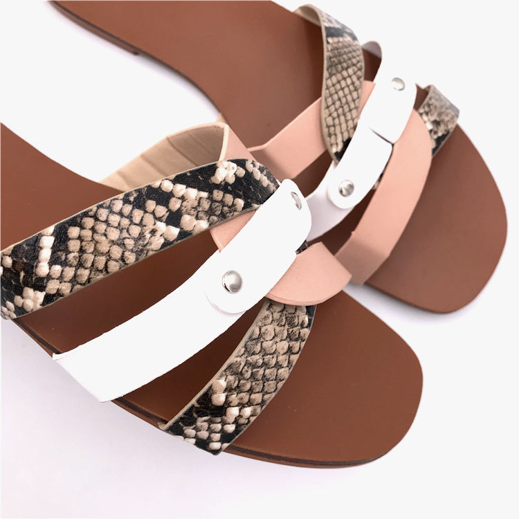 Flat Bottom Slipper Slide Sandals