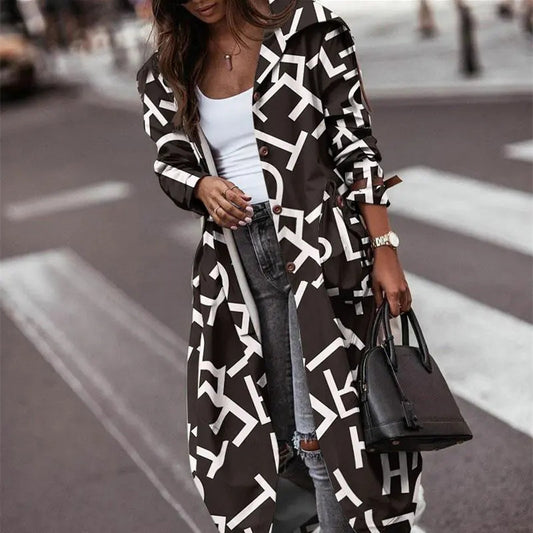Lapel Mid-Length Trench Coats