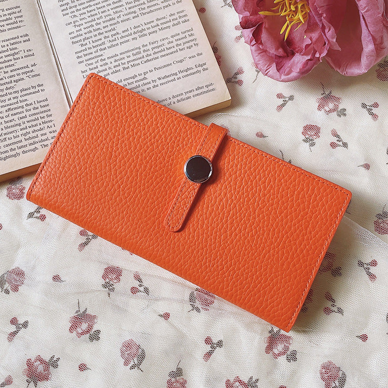 Genuine Leather Luxury Long Hasp Purses