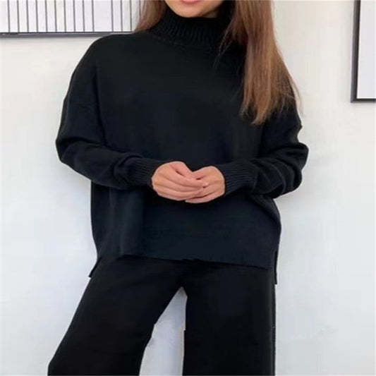 Women’s Turtleneck Sweater Knitted Sets