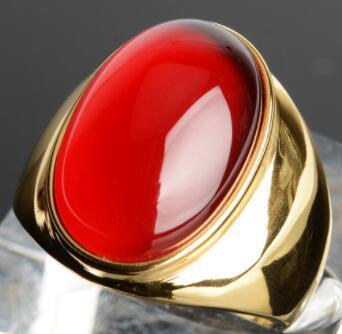 Stainless Steel Titanium Faux Opal Rings