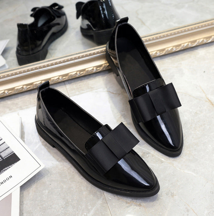 Bowtie Loafer Pointed Ballet Flats