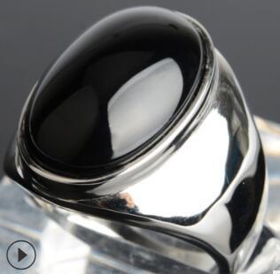 Stainless Steel Titanium Faux Opal Rings