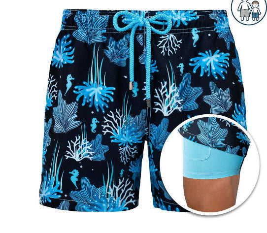 Double Layer Sport Polyester Shorts