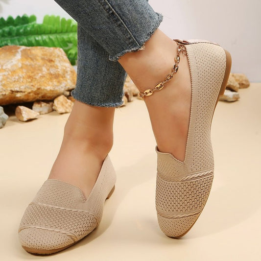 Round Toe Soft Sole Slip On Loafer Ballet Flats