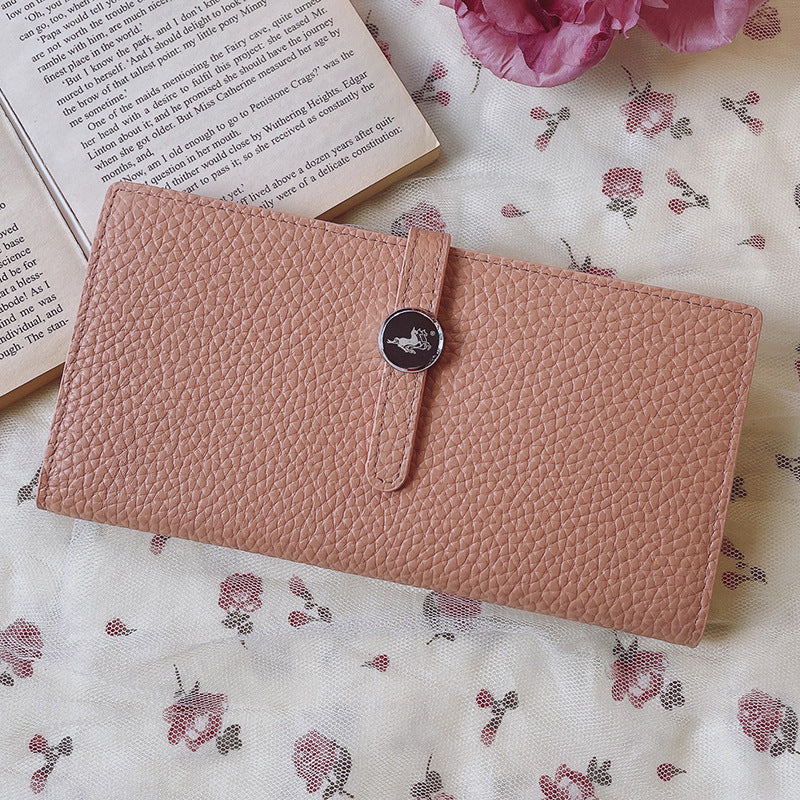 Genuine Leather Luxury Long Hasp Purses