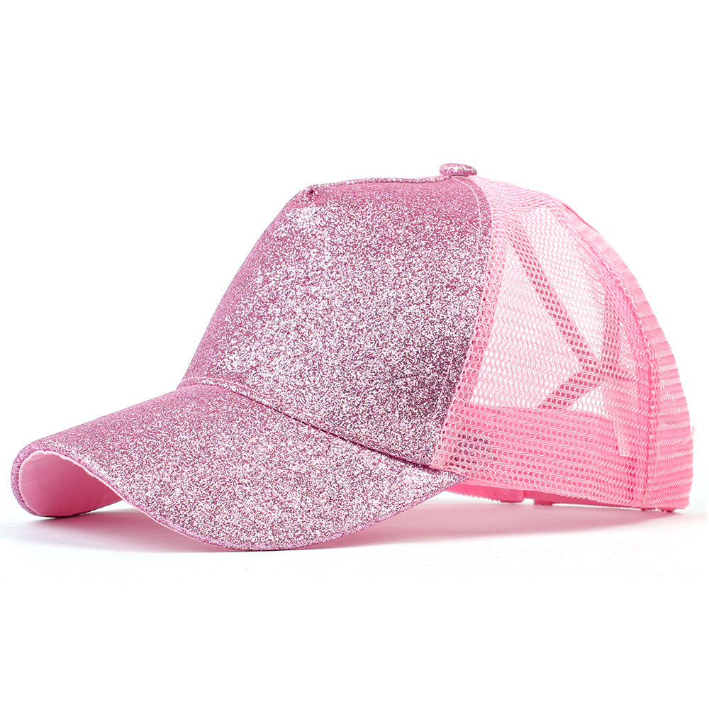 Sequins Ponytail Baseball Caps