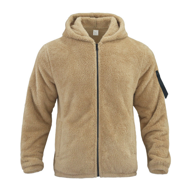 Plush Hooded Double Sided Fleece Jacket