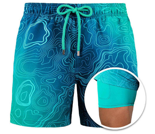 Double Layer Sport Polyester Shorts
