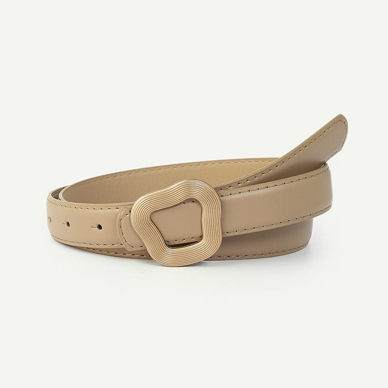 Fashion Geometric Press Buckle Belts